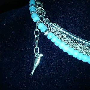 Chloe and Isabel Aquamarina Long Layered Necklace